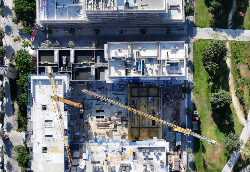 Vista aérea del proyecto XO Parq Residencial en Nou Llevant, Palma de Mallorca