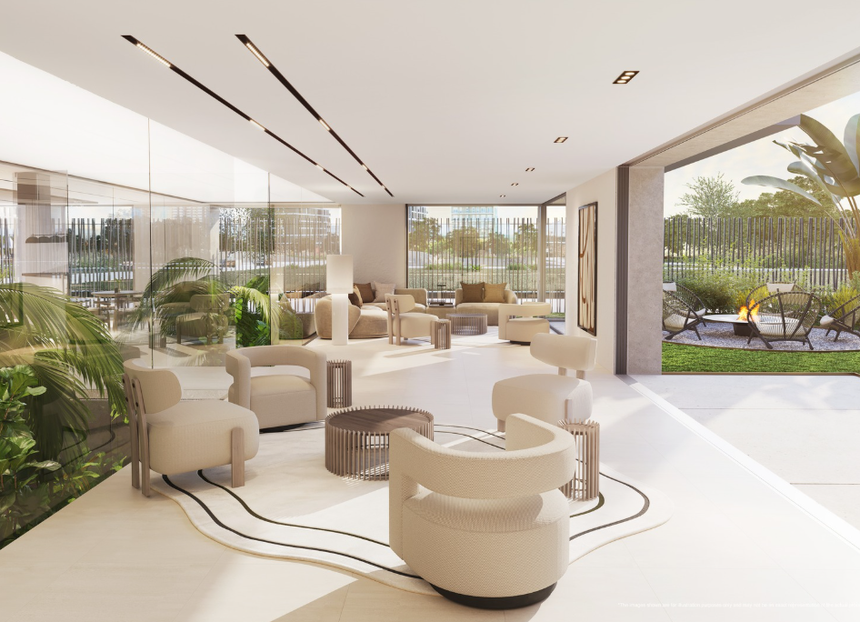 Zona común interior del XO Parq Residencial en Palma de Mallorca