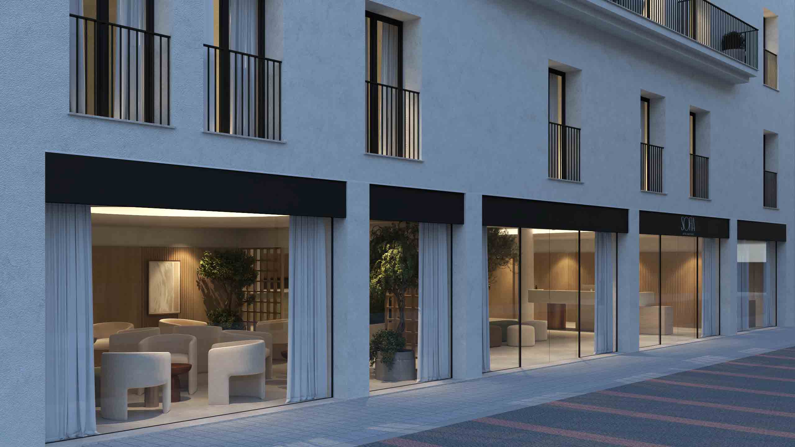 Fachada del Hotel Sofía en construcción, nuevo 4 estrellas en Gandía
